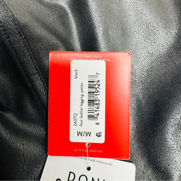 SPANX FAUX LEATHER LEGGINGS PETITE SIZE M NWT - Picture 8 of 9